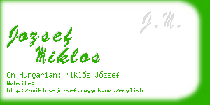 jozsef miklos business card