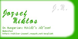 jozsef miklos business card